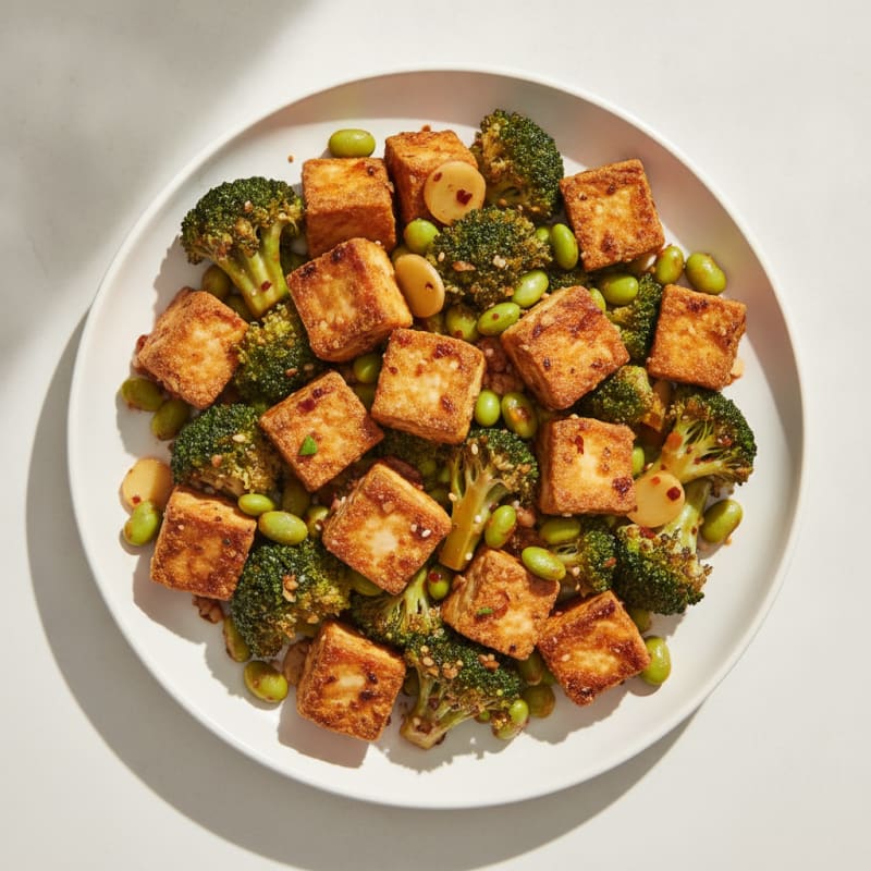 Sesame Tofu Stir-Fry with Broccoli