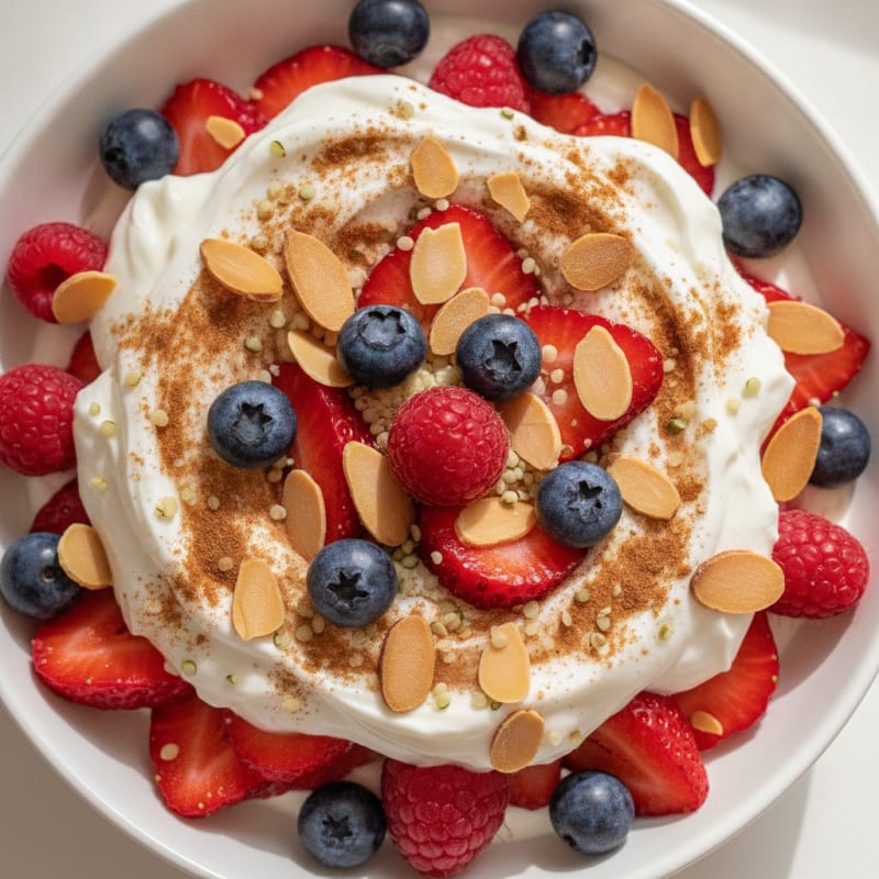 High-Protein Mixed Berry Yogurt Parfait