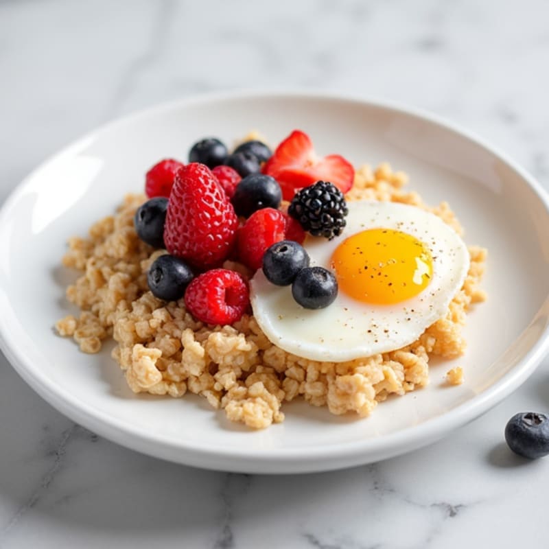 Protein-Packed Egg White Oatmeal with Berries