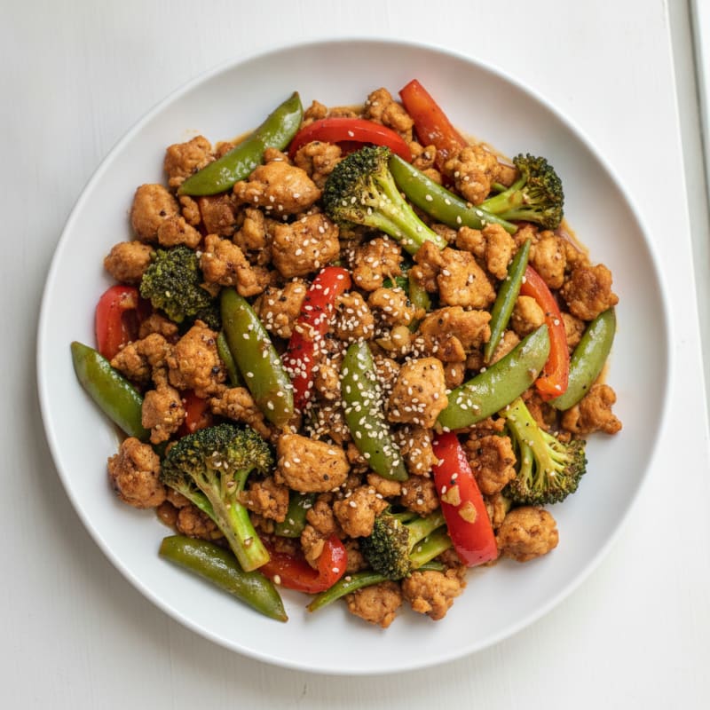 Ground Chicken and Vegetable Stir-Fry