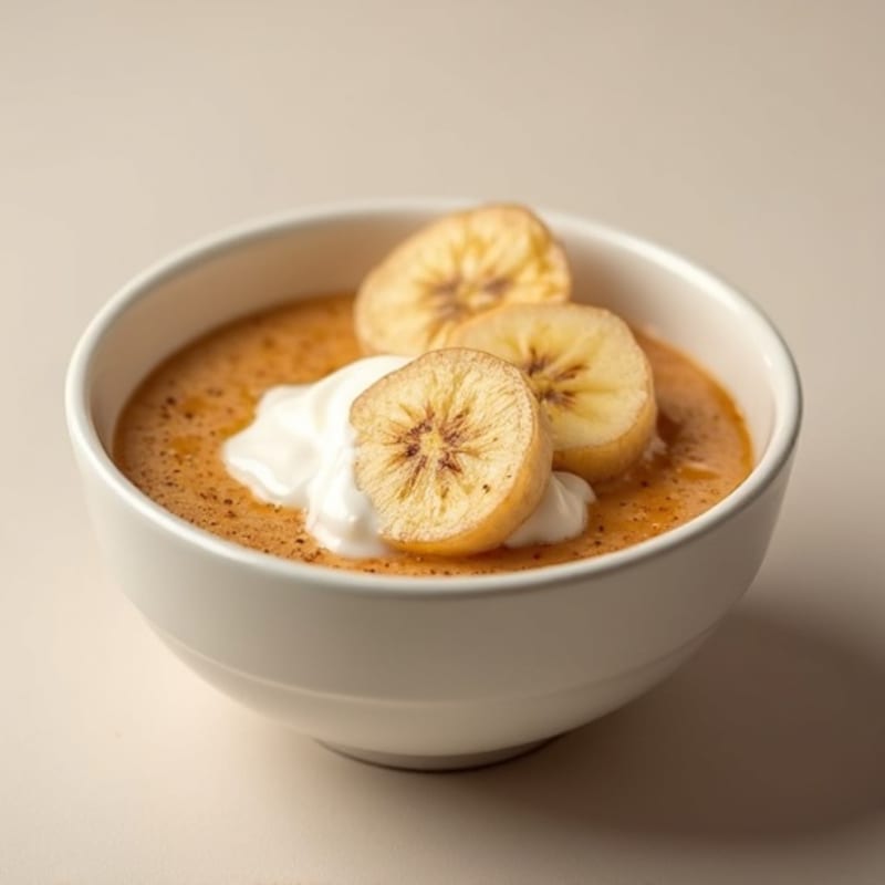 Creamy Protein Yogurt with Warm Caramelized Bananas