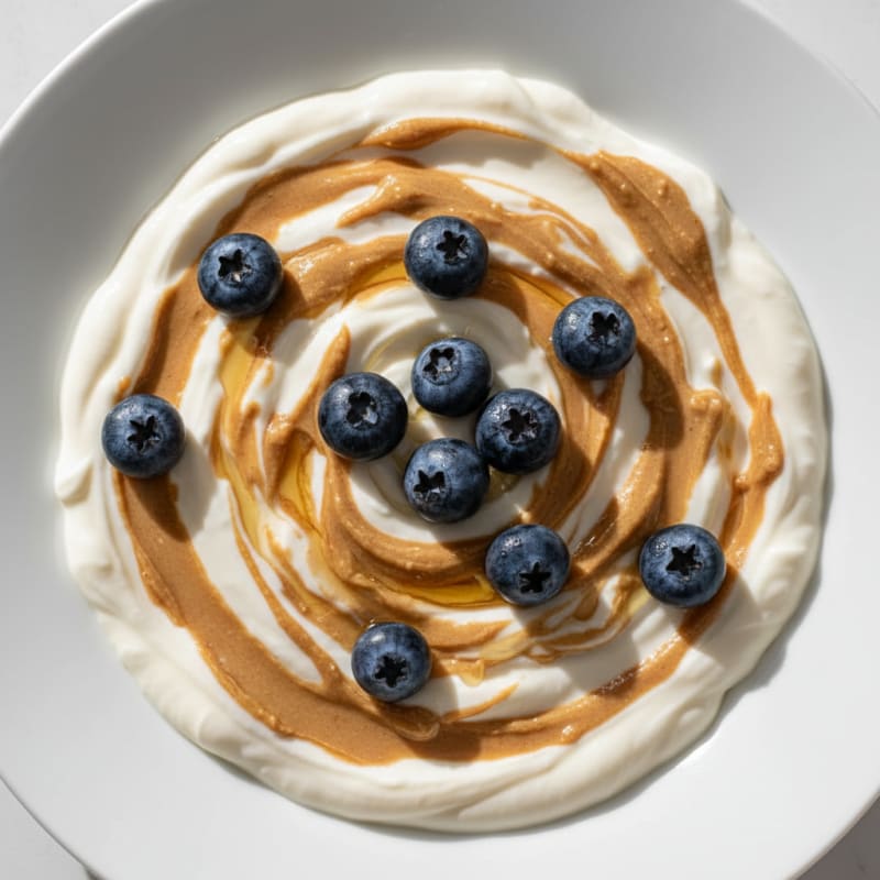 Greek Yogurt Protein Pudding with Almond Butter Swirl