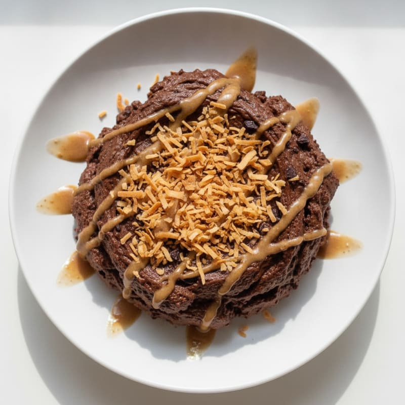 Silky Chocolate Protein Pudding with Toasted Coconut