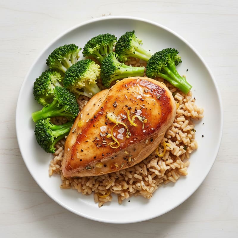 Lemon Herb Roasted Chicken with Rice
