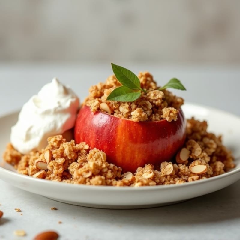 Baked Cinnamon Apples with Crunchy Oat Topping & Greek Yogurt