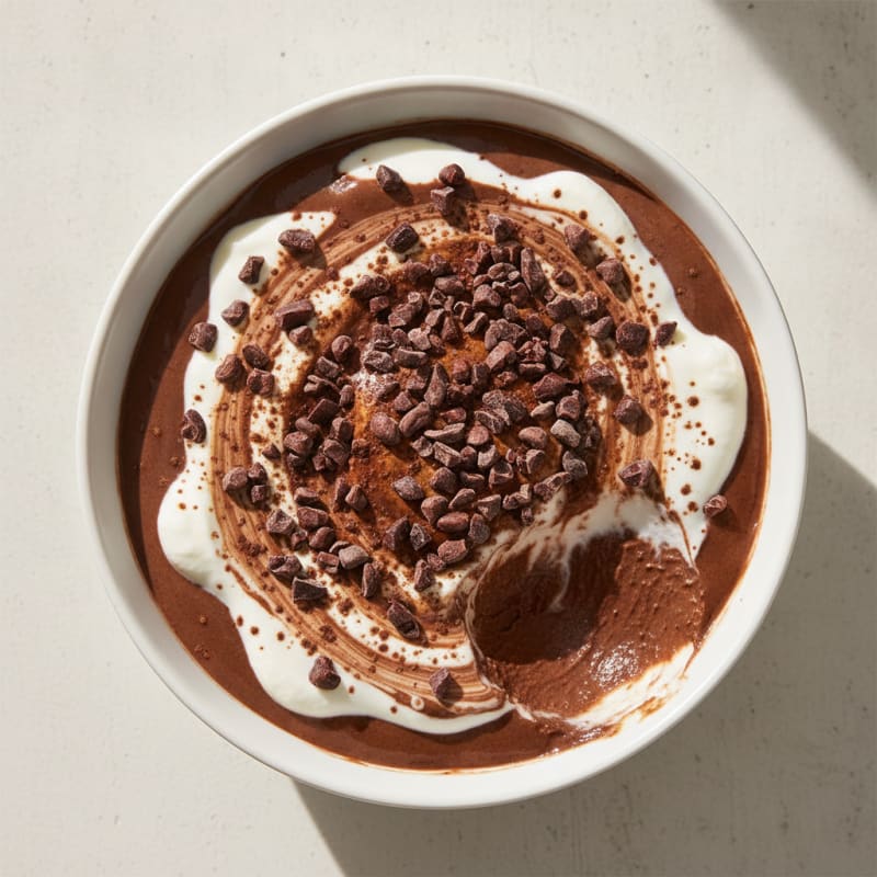 Silky Chocolate Protein Pudding with Greek Yogurt