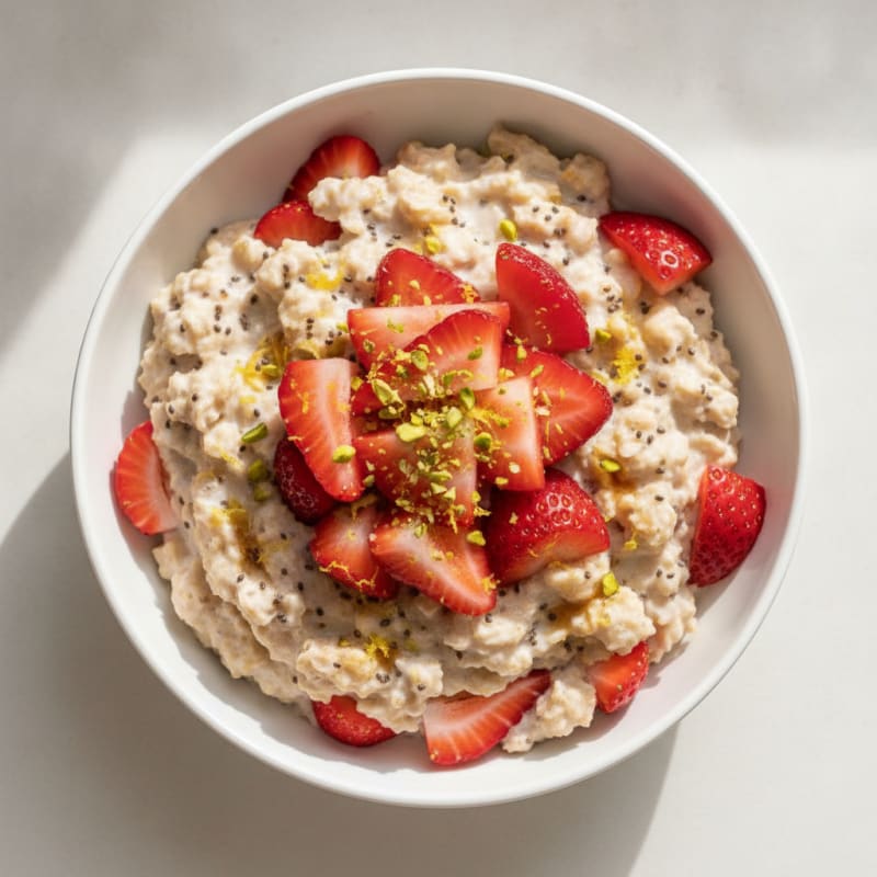 Strawberry Shortcake Overnight Oats