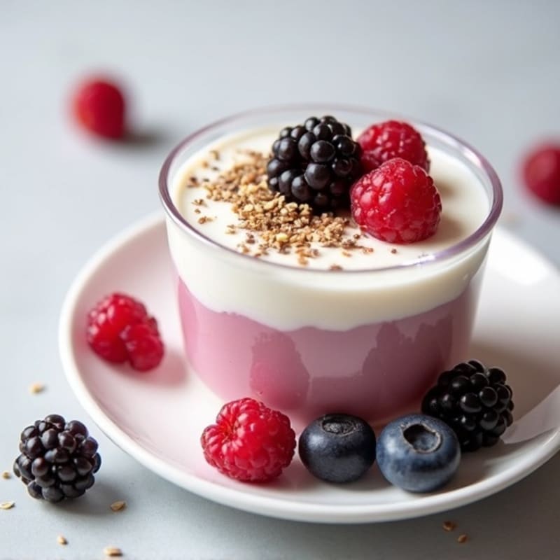 Silky Greek Yogurt Protein Mousse with Berries