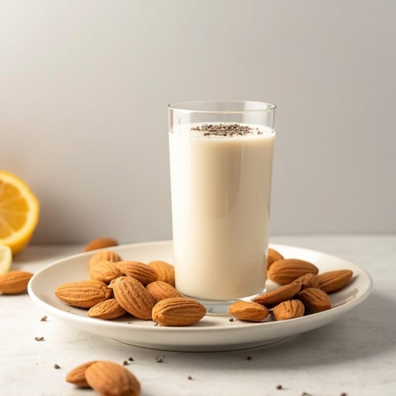 Protein Shake with Almond Milk and Chia Seeds