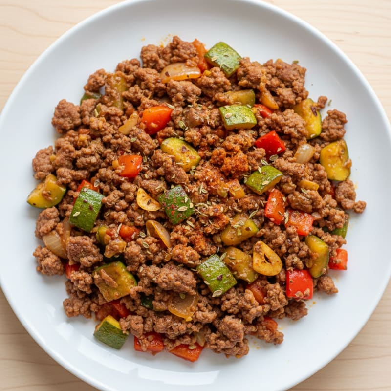 Savory Ground Beef and Vegetable Skillet