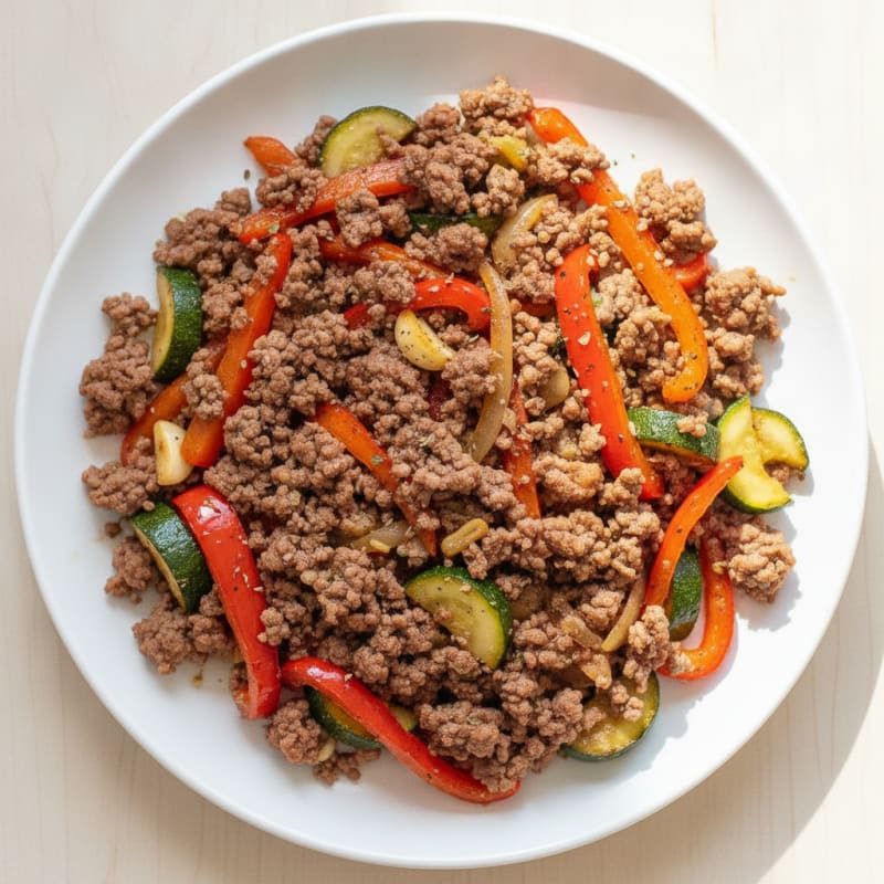 Savory Ground Beef and Vegetable Skillet