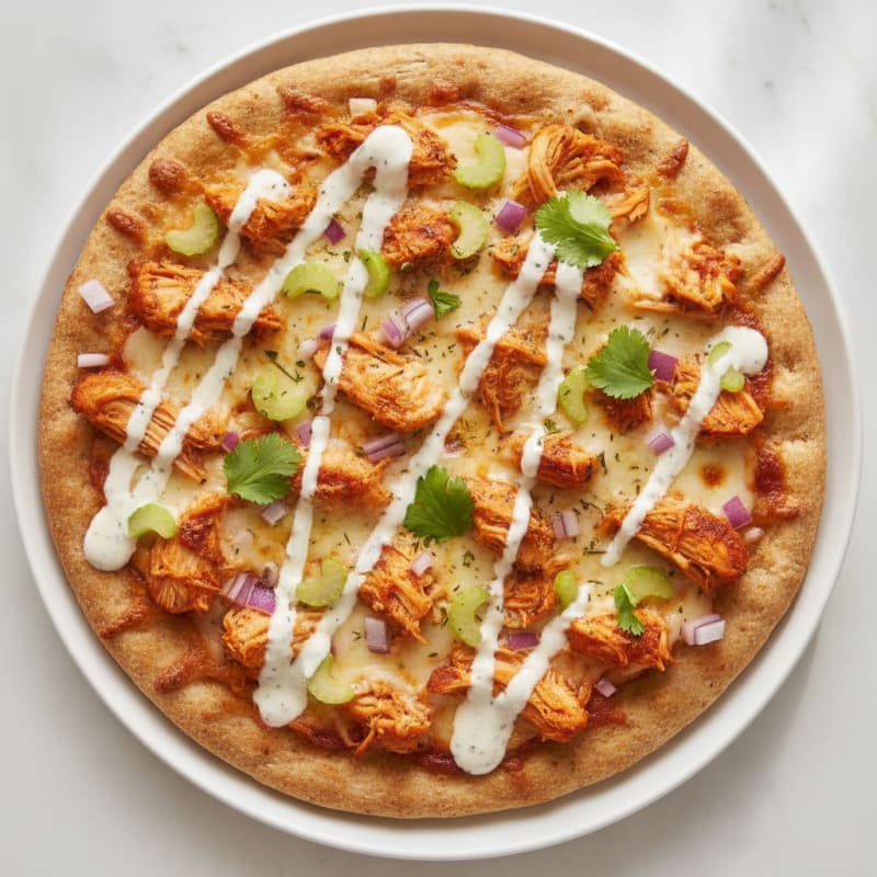 Buffalo Chicken Flatbread Pizza