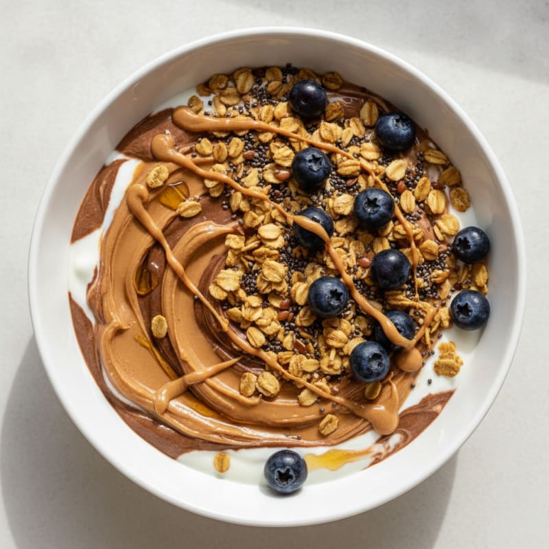 Chocolate Peanut Butter Yogurt Bowl