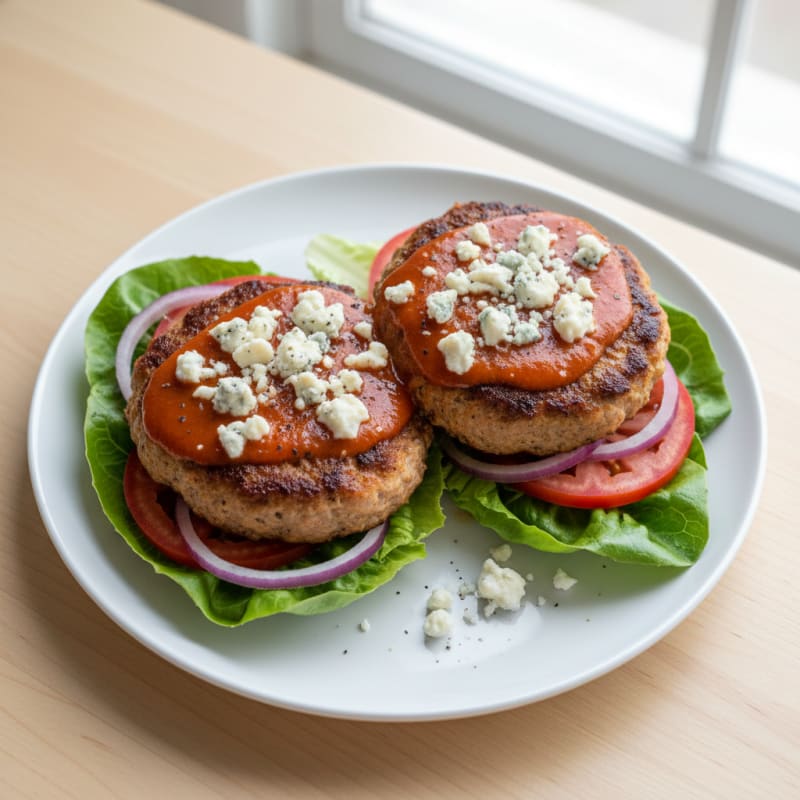 Buffalo Blue Cheese Burgers
