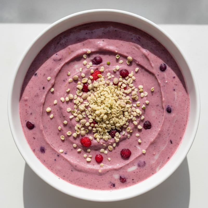 Silky Tofu and Berry Protein Smoothie Bowl