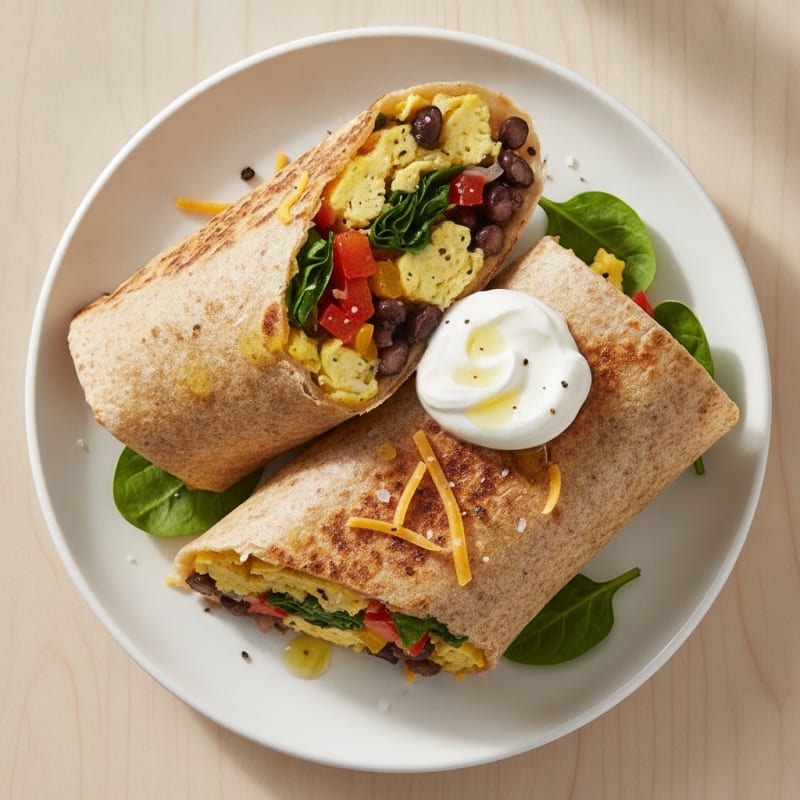 Vegetarian Egg and Cheese Breakfast Burrito
