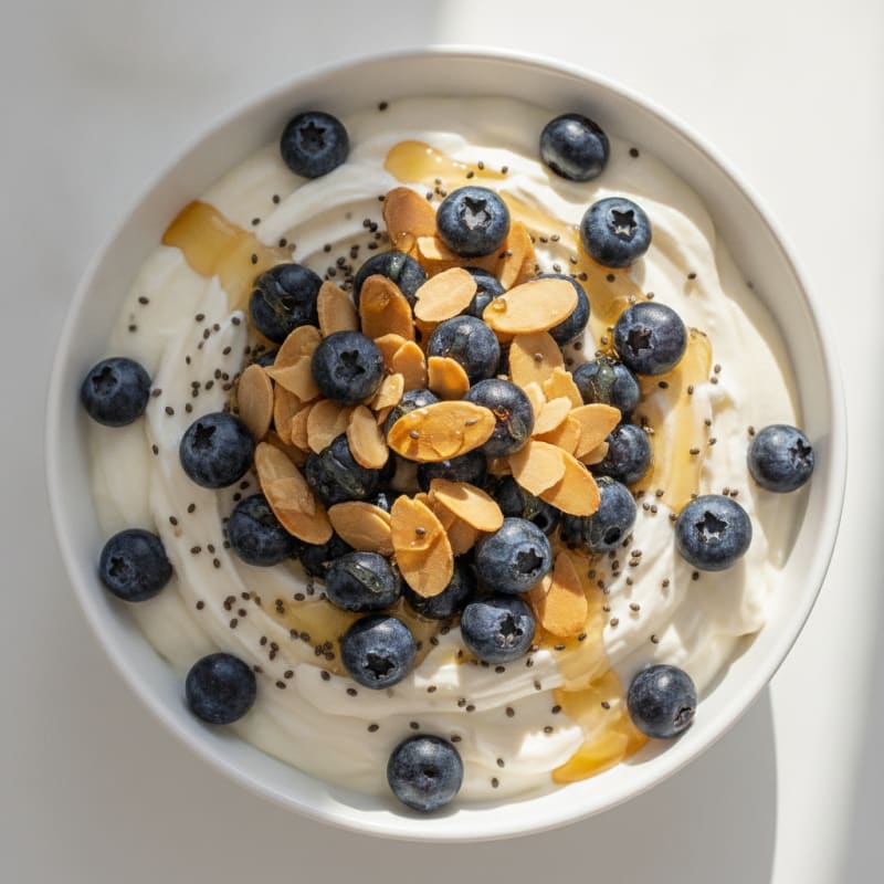 Silky Greek Yogurt Protein Pudding with Berries
