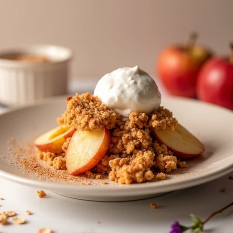 Cinnamon-Spiced Apple Oat Crumble
