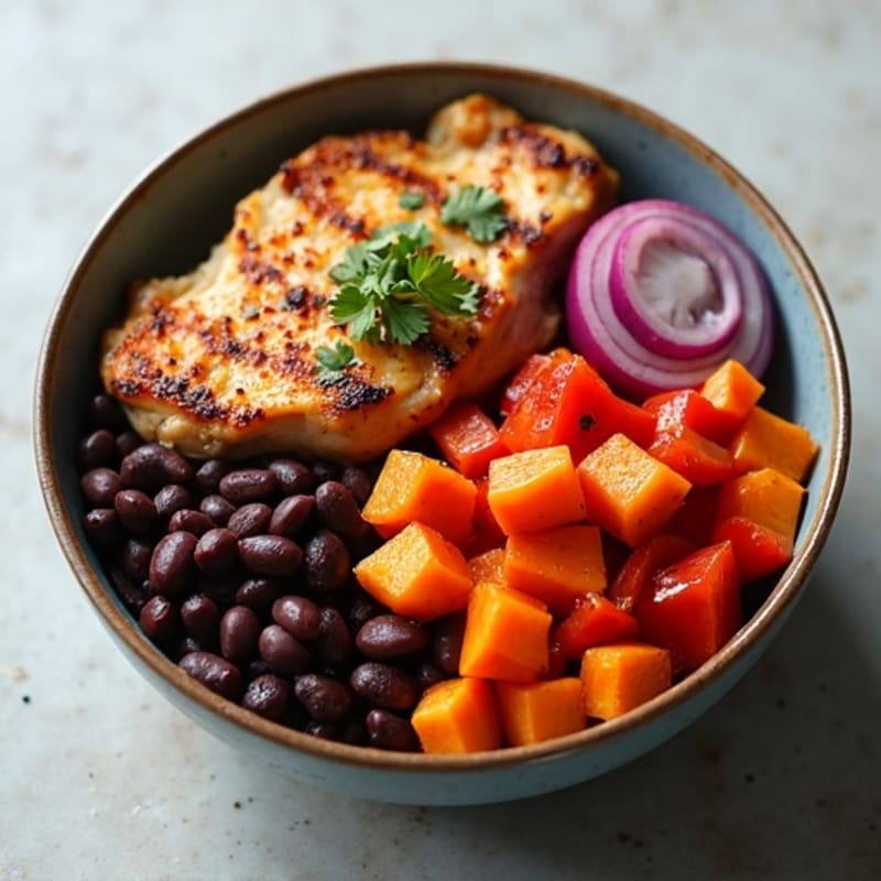 Budget-Friendly Sheet Pan Chicken and Sweet Potato Bowl
