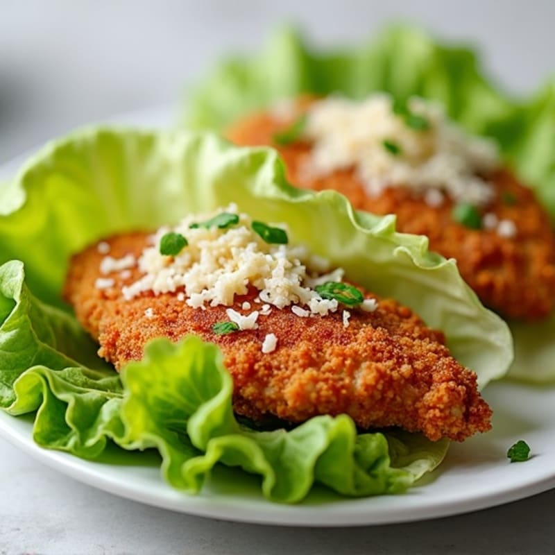 Crispy Chicken Caesar Lettuce Wraps