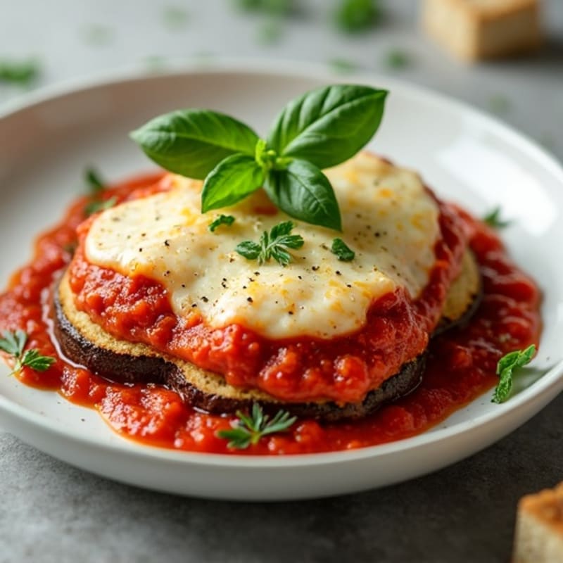 Crispy Baked Eggplant Parmesan with Fresh Herbs