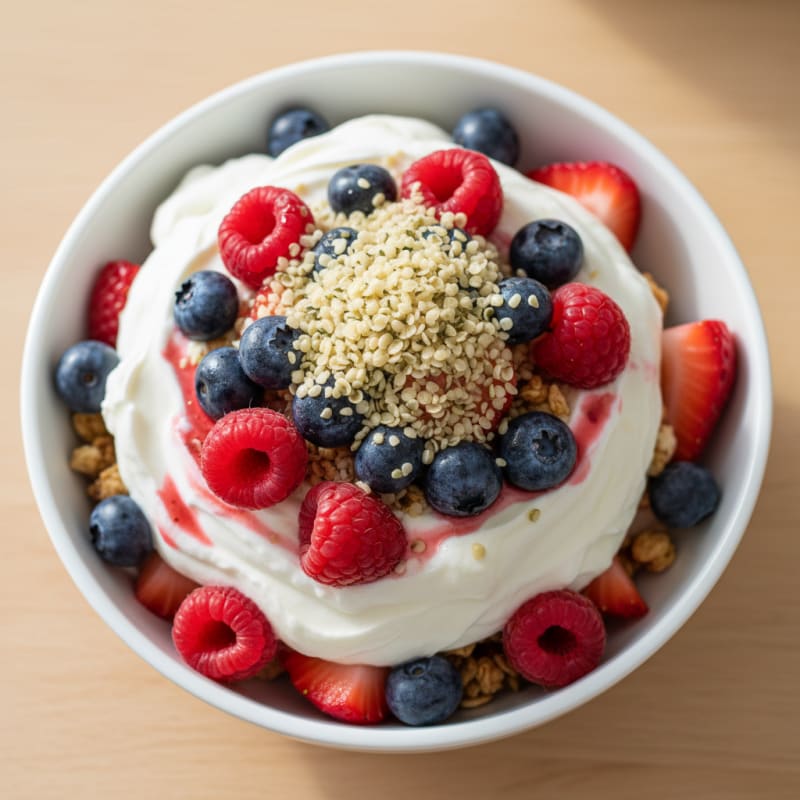 Greek Yogurt Protein Parfait with Berries