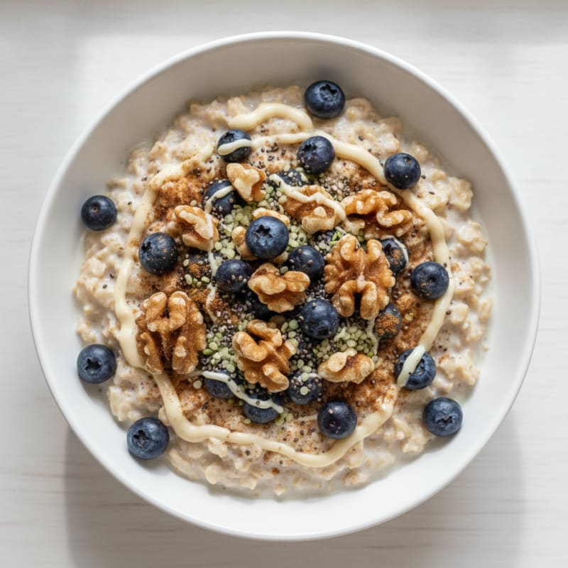 Overnight Oats with Berries and Nuts