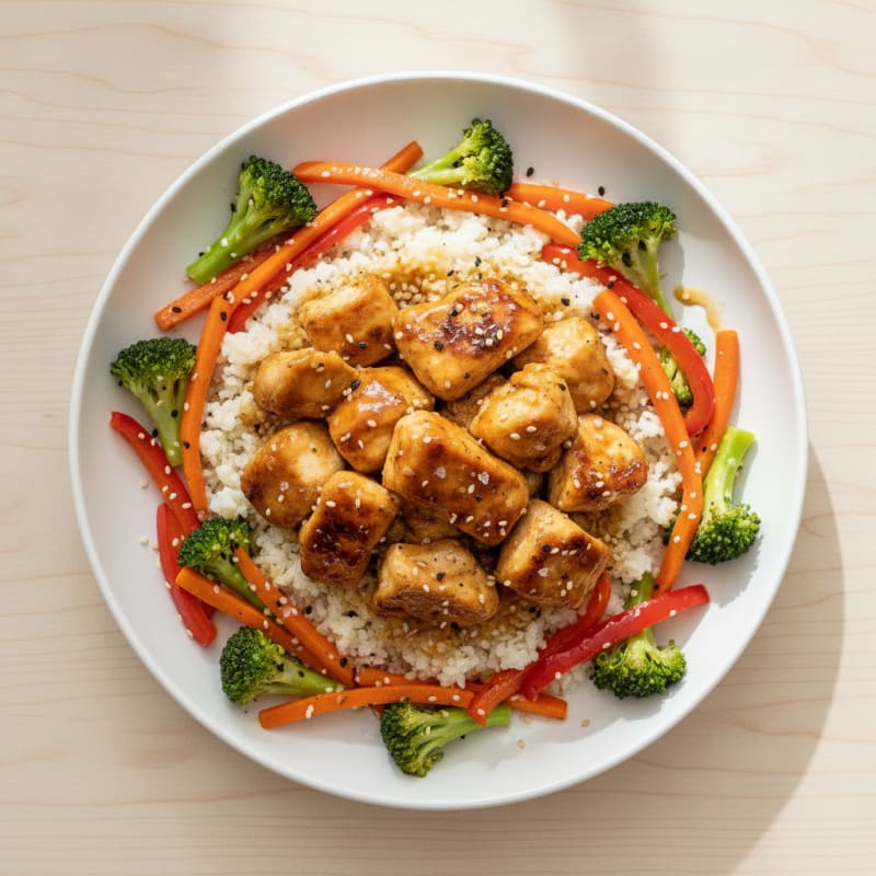 Teriyaki Chicken with Sesame Vegetables
