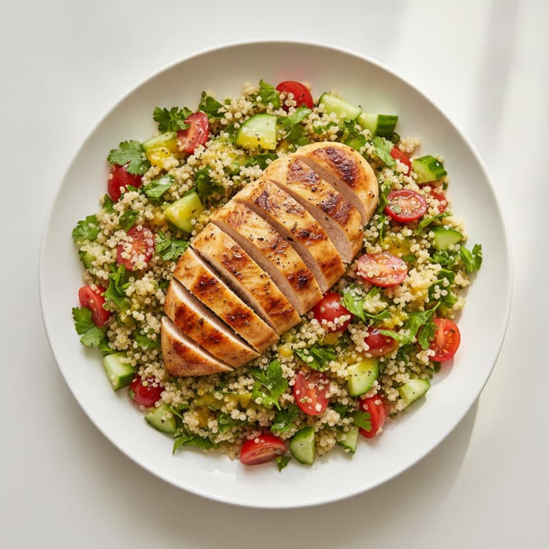 Lemon Herb Chicken and Quinoa Salad