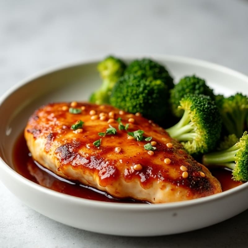 Baked Teriyaki Chicken with Crispy Roasted Broccoli
