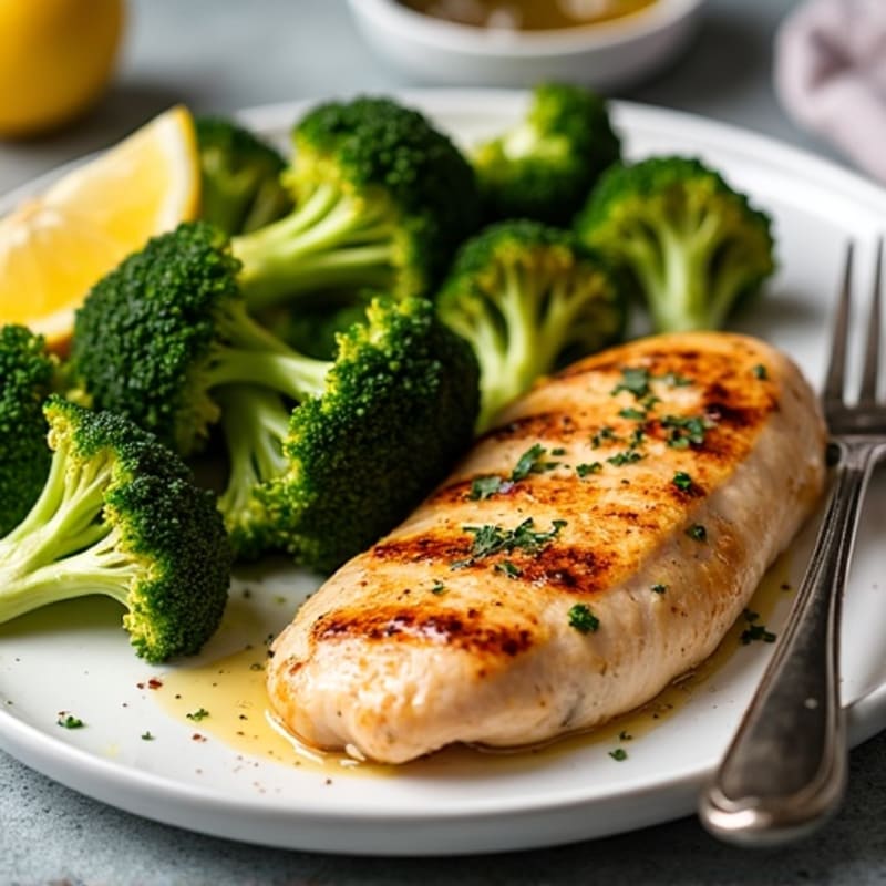 Sheet Pan Roasted Chicken and Broccoli