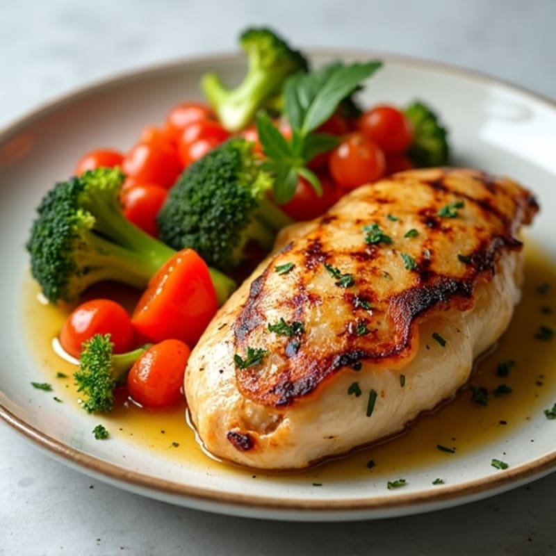Herb-Roasted Chicken with Roasted Alkaline Vegetables