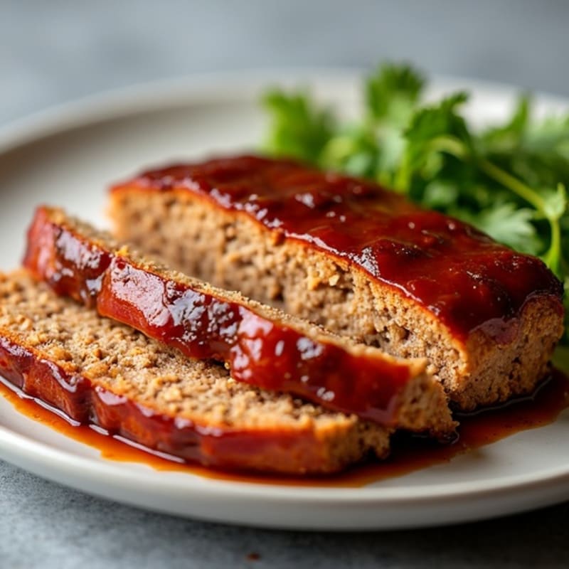 Smoky BBQ Glazed Turkey-Bacon Meatloaf