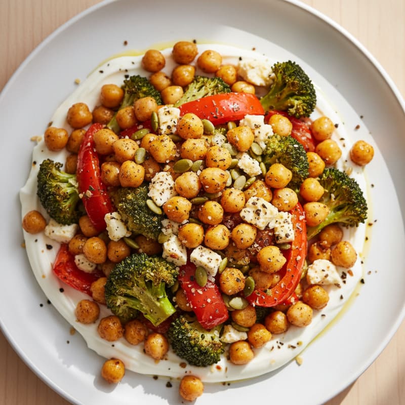Roasted Vegetable and Chickpea Bowl