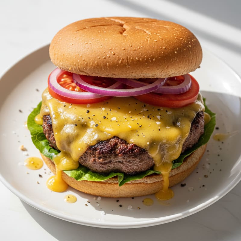 Crispy Cheddar Beef Burger