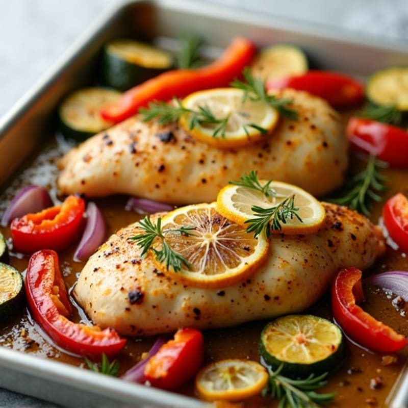 Sheet Pan Lemon Herb Chicken with Roasted Vegetables