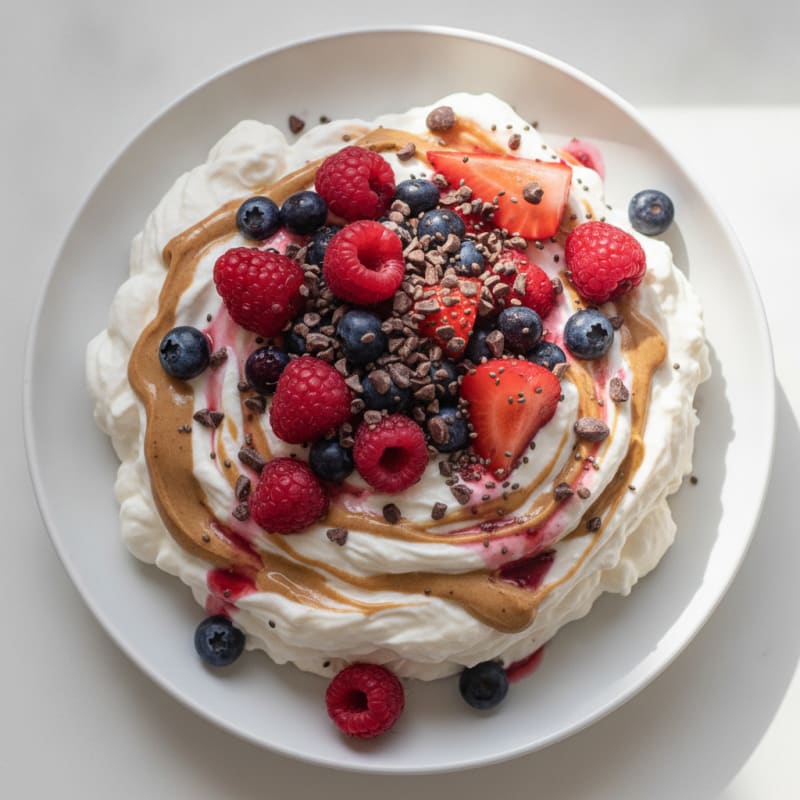 Creamy Greek Yogurt Protein Mousse with Berries