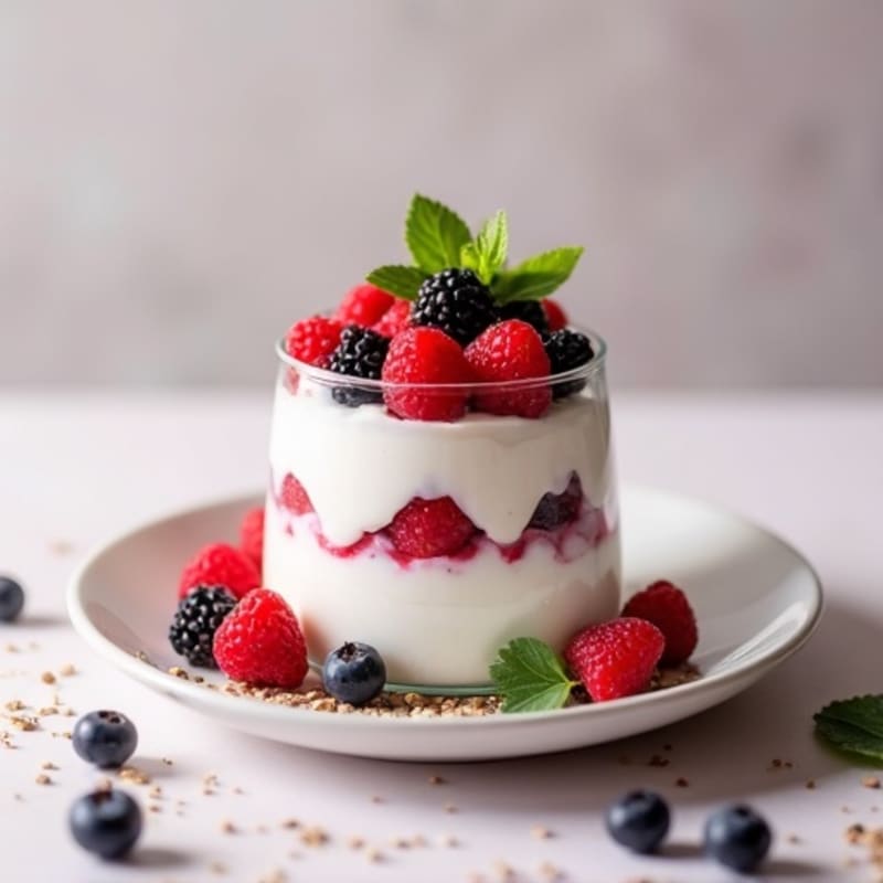 Creamy Greek Yogurt Protein Parfait with Berries