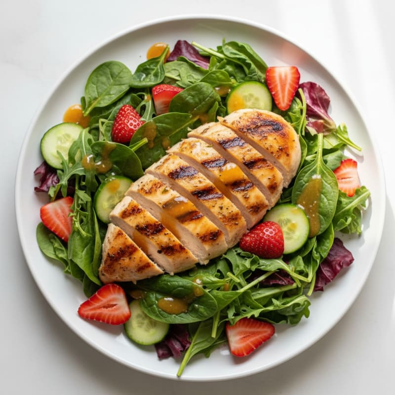 Grilled Chicken Breast with Mixed Greens and Citrus Vinaigrette