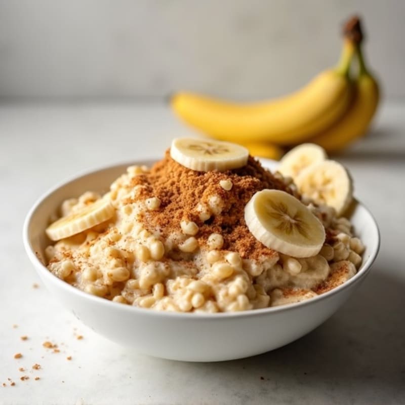 Creamy Banana Bread Protein Oatmeal