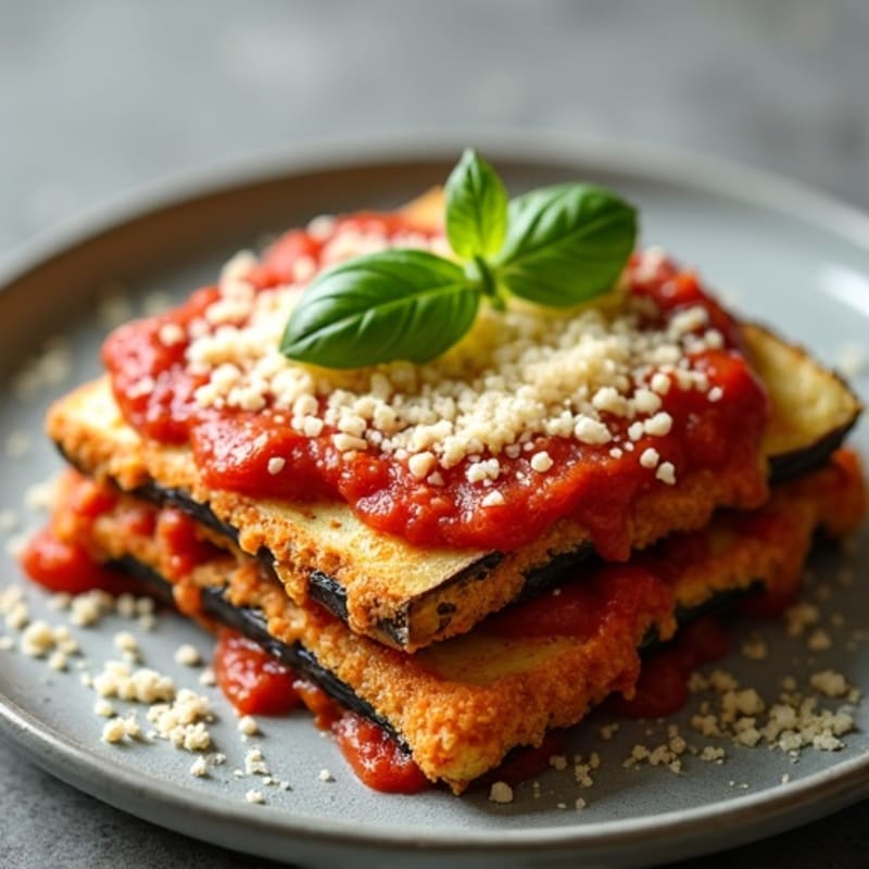 Crispy Baked Eggplant Parmesan