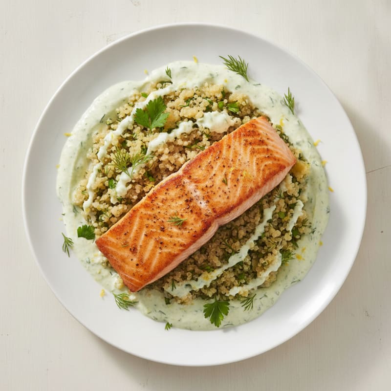 Pan-Seared Salmon with Lemon-Herb Quinoa