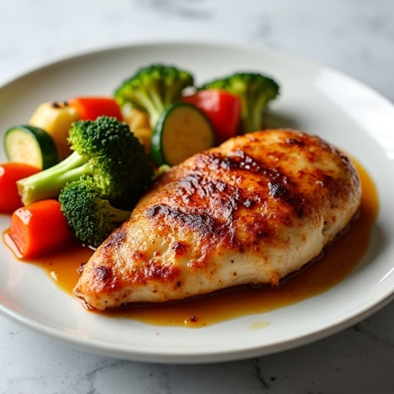 Crispy Teriyaki Chicken with Roasted Vegetables