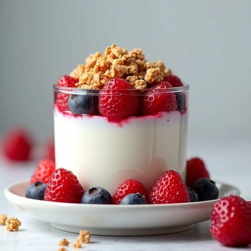 Creamy Greek Yogurt Protein Parfait with Mixed Berries