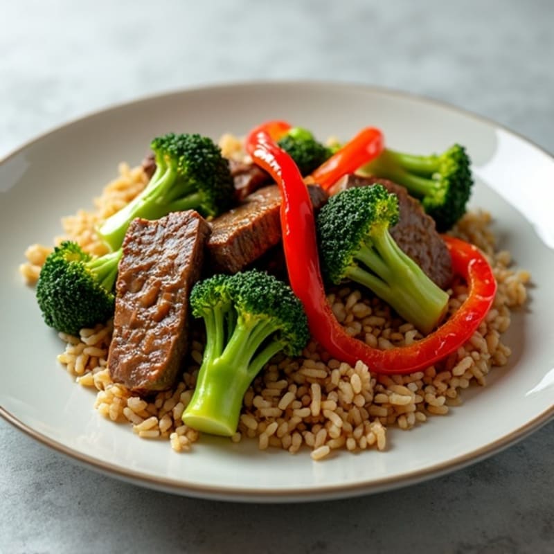 Lean Beef Stir Fry with Broccoli and Bell Peppers