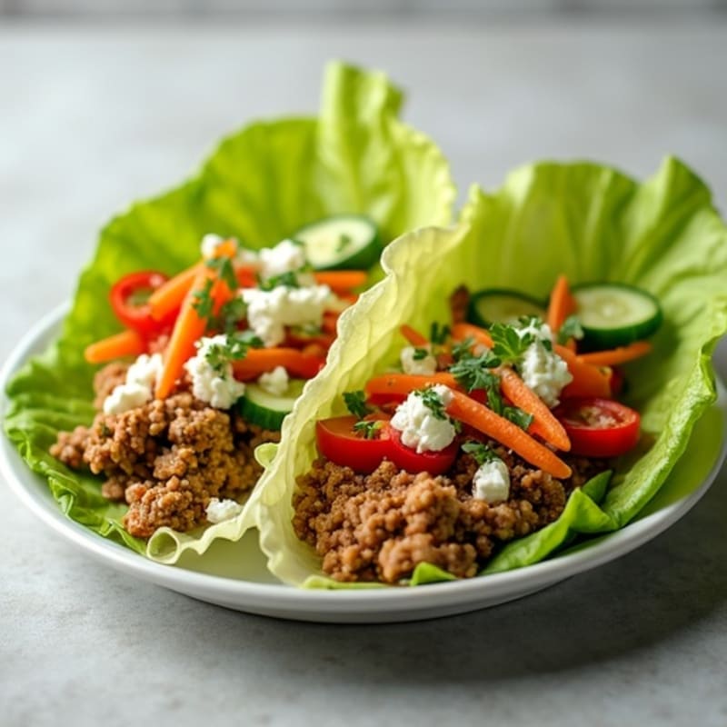 Crispy Turkey and Fresh Veggie Lettuce Wraps