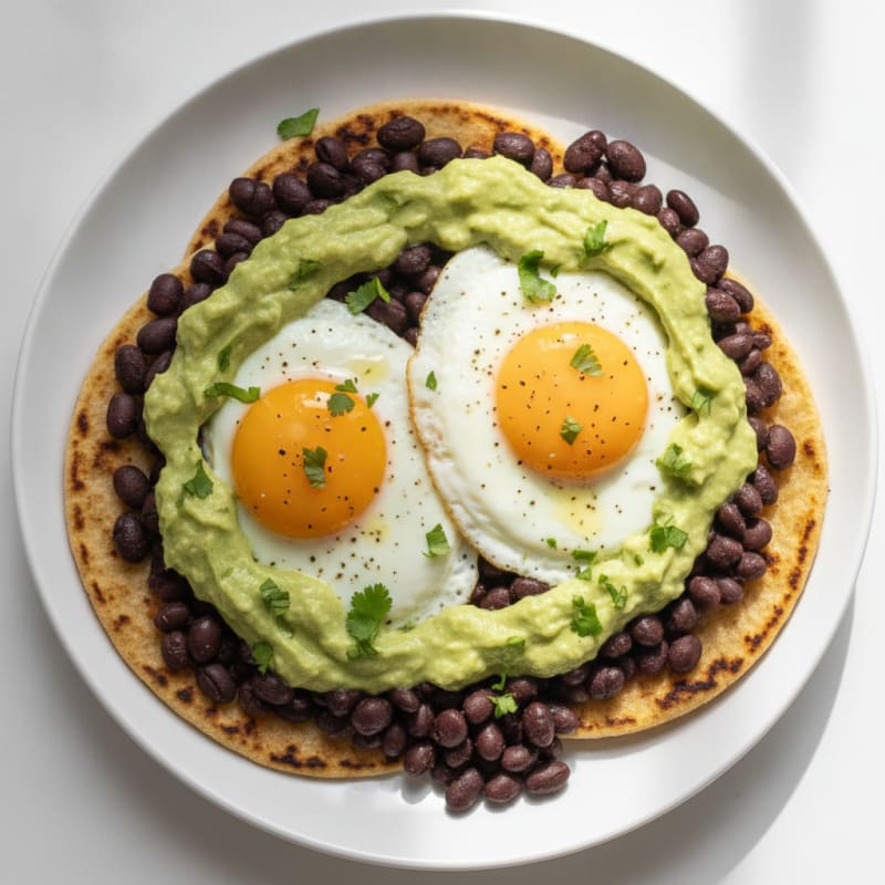 Huevos Rancheros with Avocado Salsa
