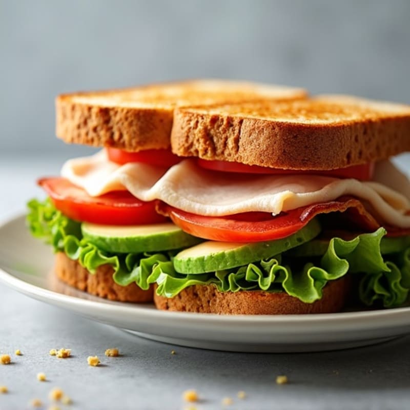 Crispy Turkey Club Sandwich with Fresh Greens