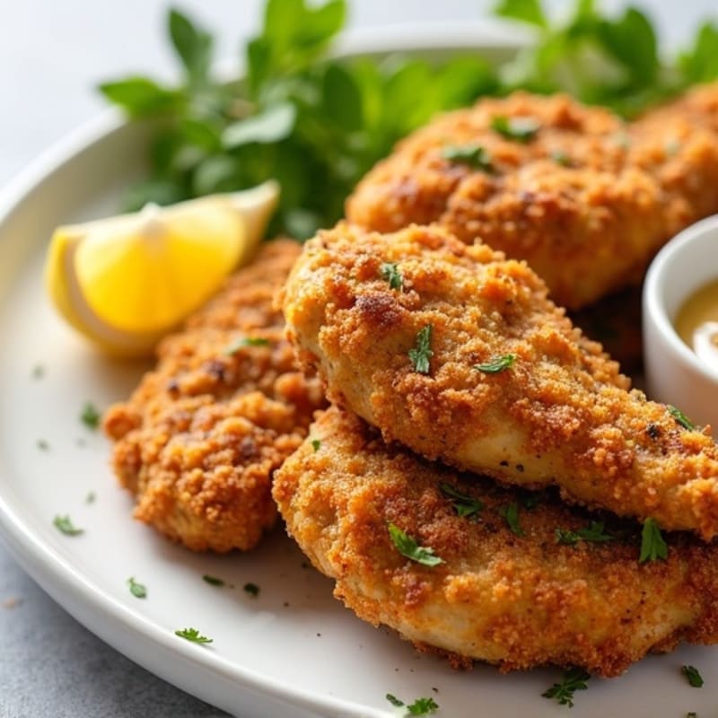 Herb-Crusted Baked Chicken Tenders with Honey Mustard