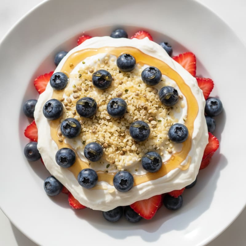 Greek Yogurt Protein Parfait with Mixed Berries